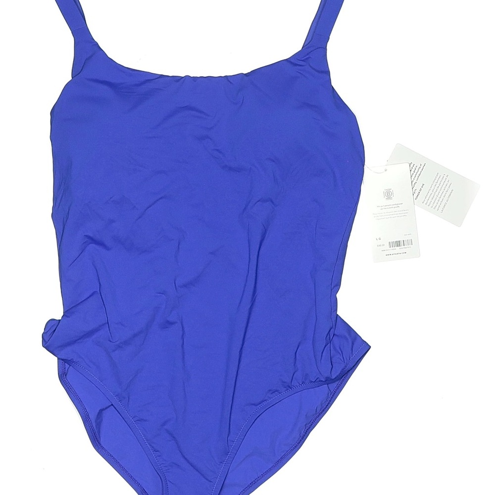 NWT Athleta Blue large Hermosa one piece swimsuit